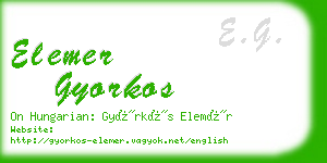 elemer gyorkos business card